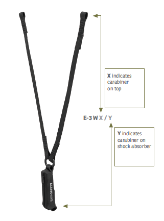 KAYA - Línea de vida con cincha amortiguadora de impactos Twing-Leg